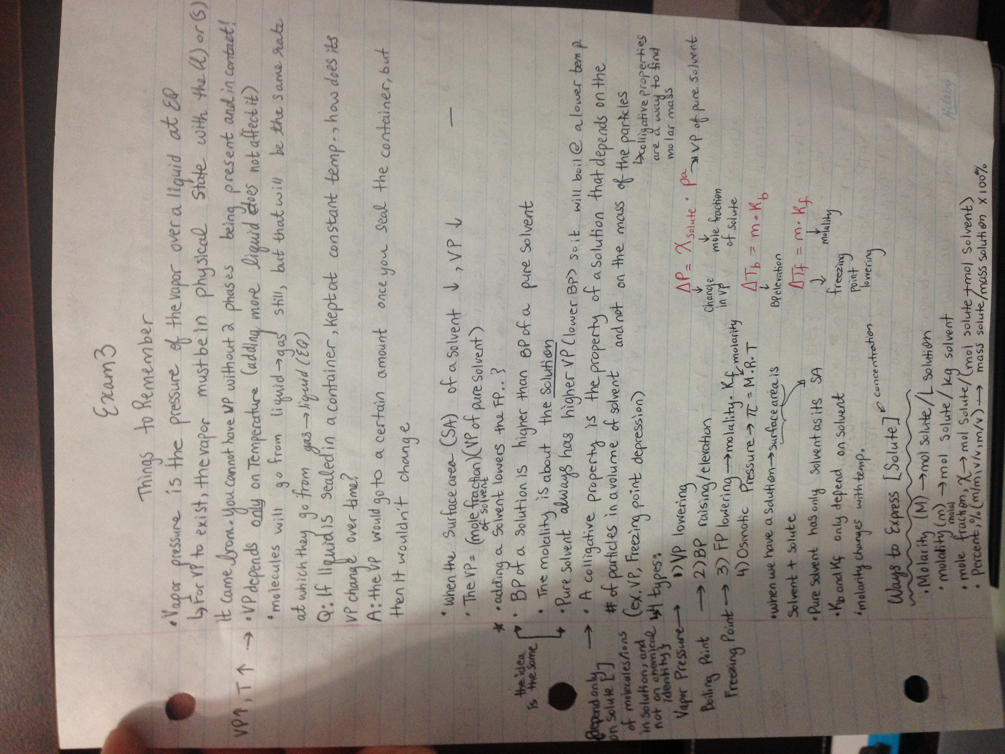 Dr. Barber Chem Notes for exam