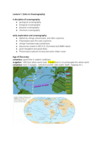 Oceanography Week 2 notes
