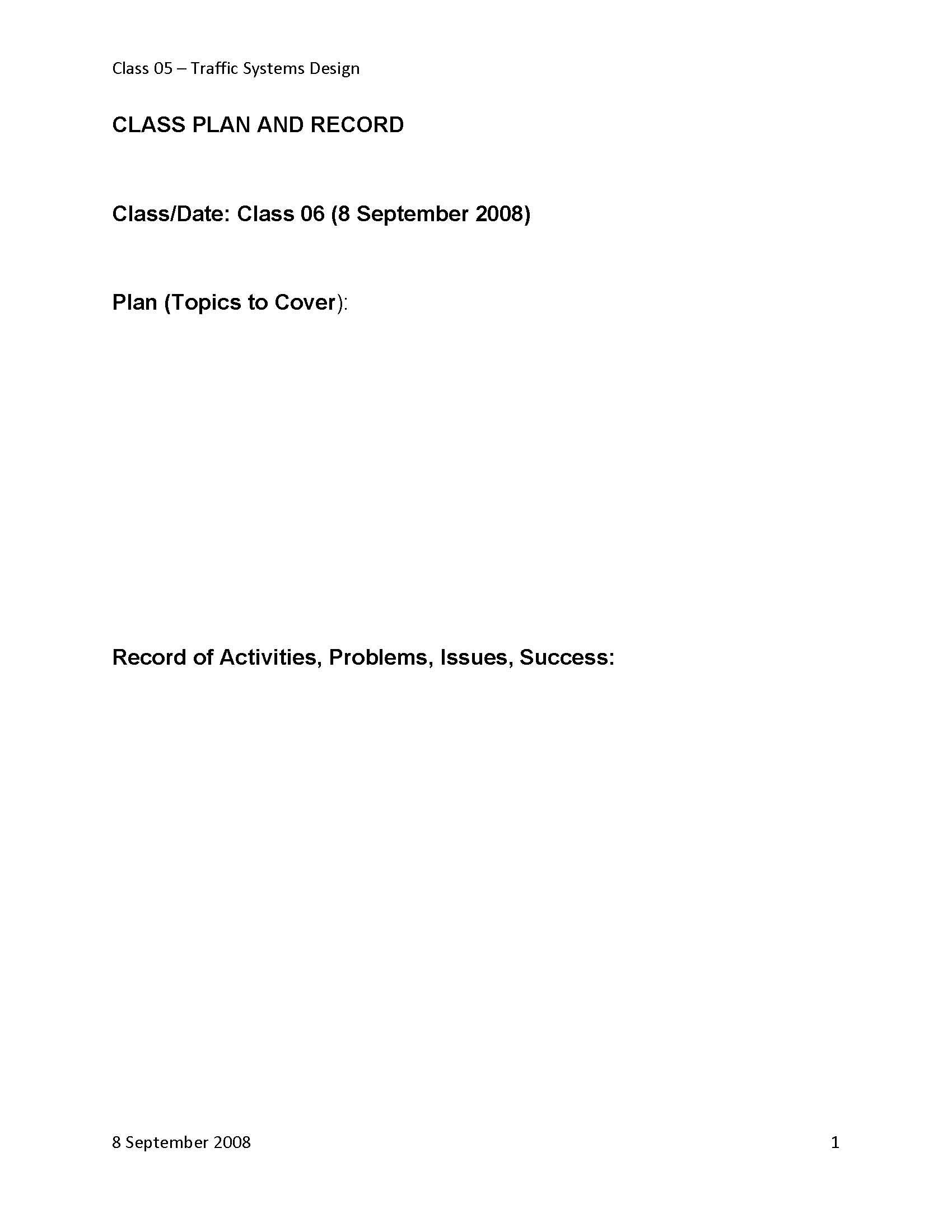 Traffic Systems Design