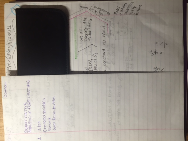 Quant. Analysis &Forecasting - 1/27