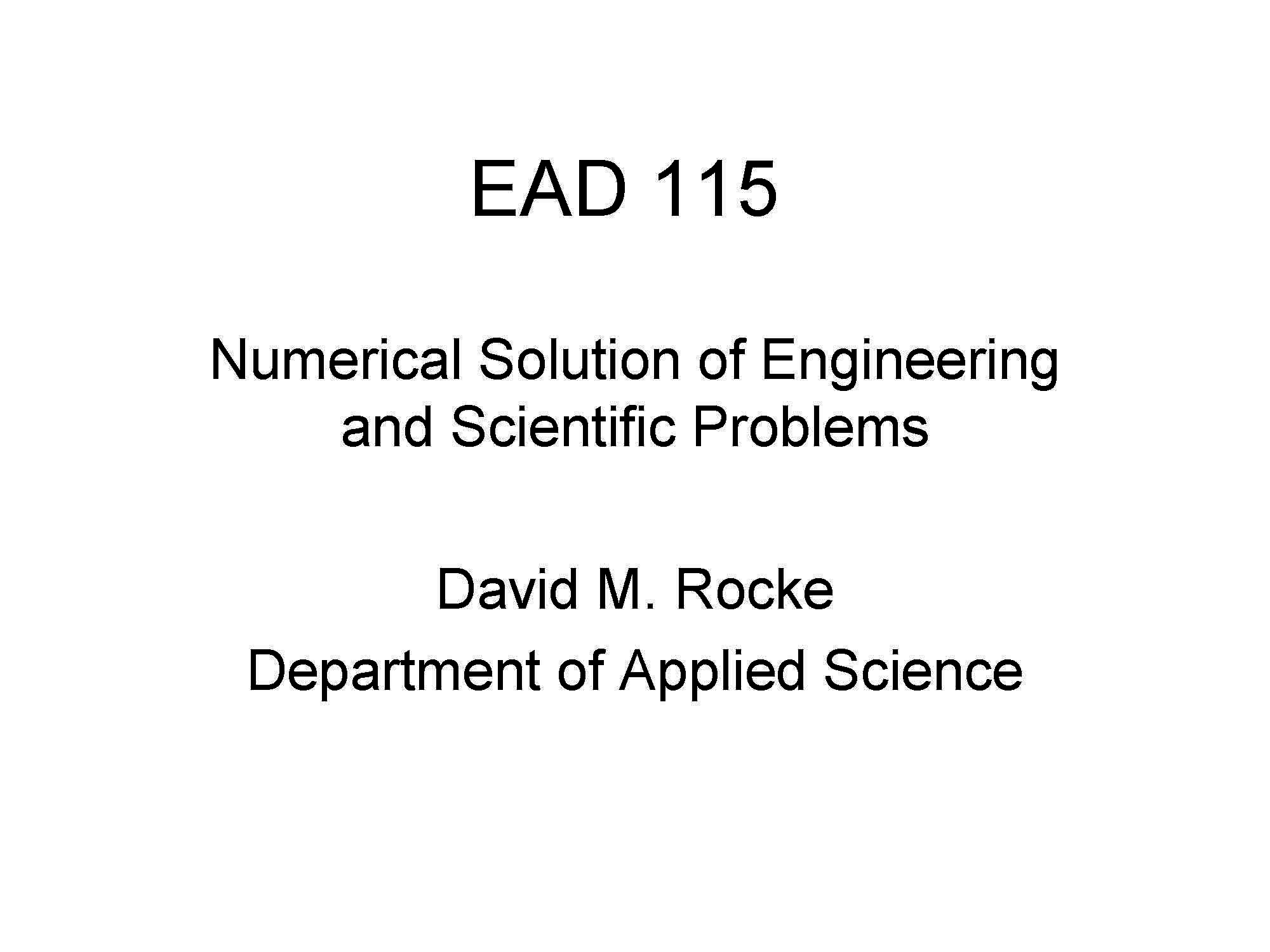 Num Solutions Tech Prob
