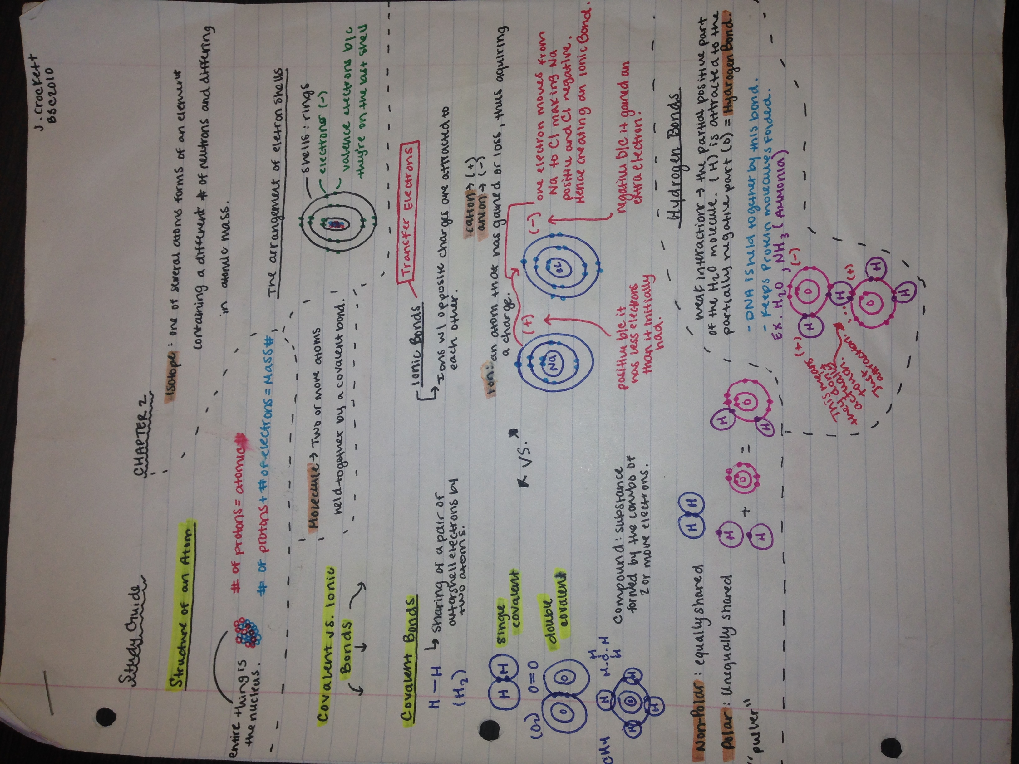 BSC2010 FSU Study Guide Exam I (Chapters 2-5)