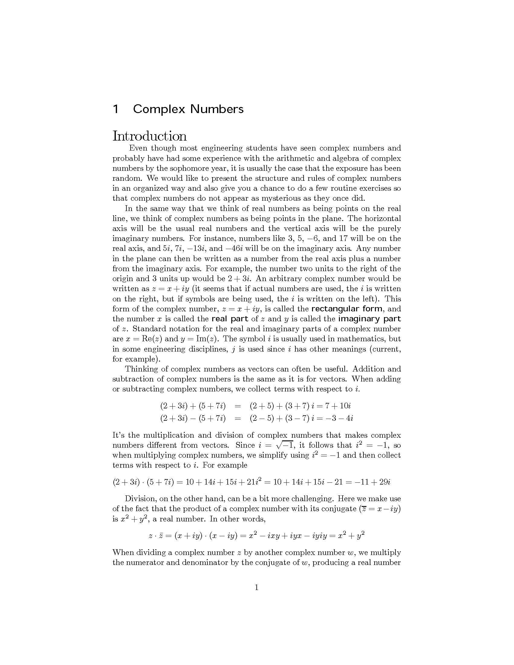 Diff Equations & Matrix Alg I