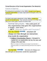 Class 1 - Formal Structure of a Formal Organization (The Hierarchy)