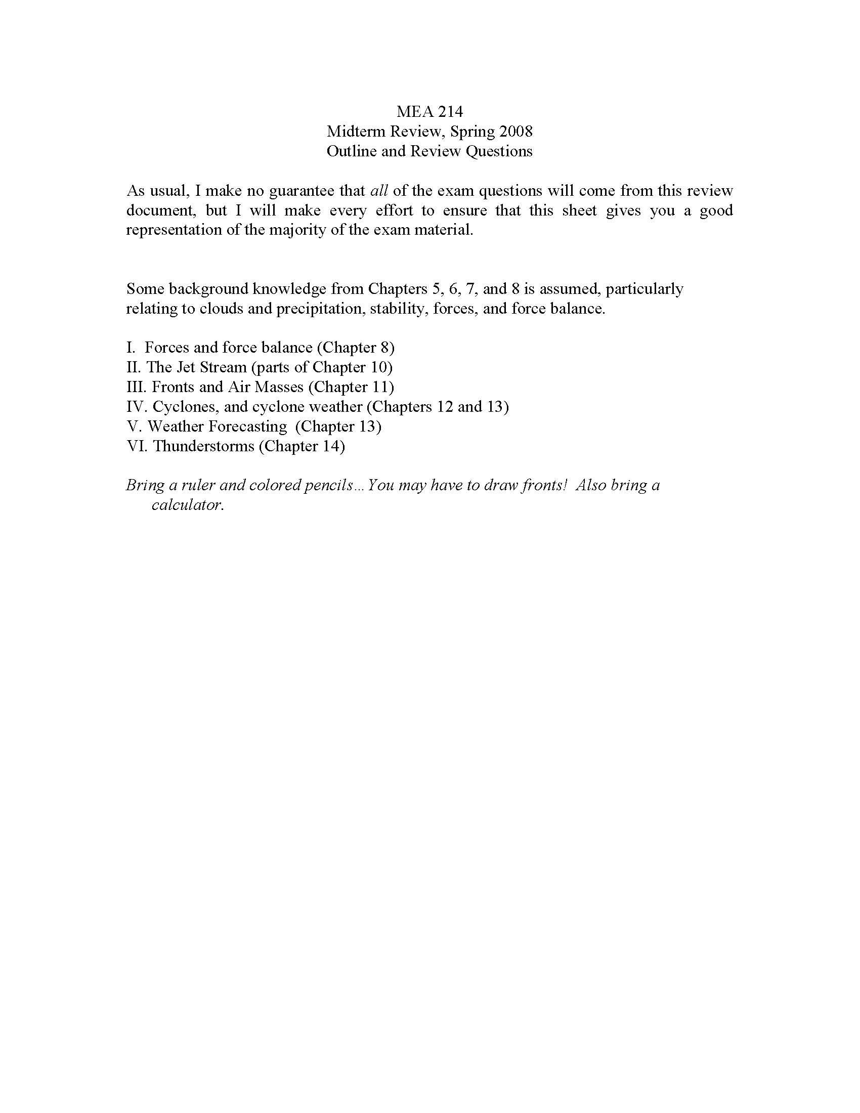 Fundamentals of Meteorology II