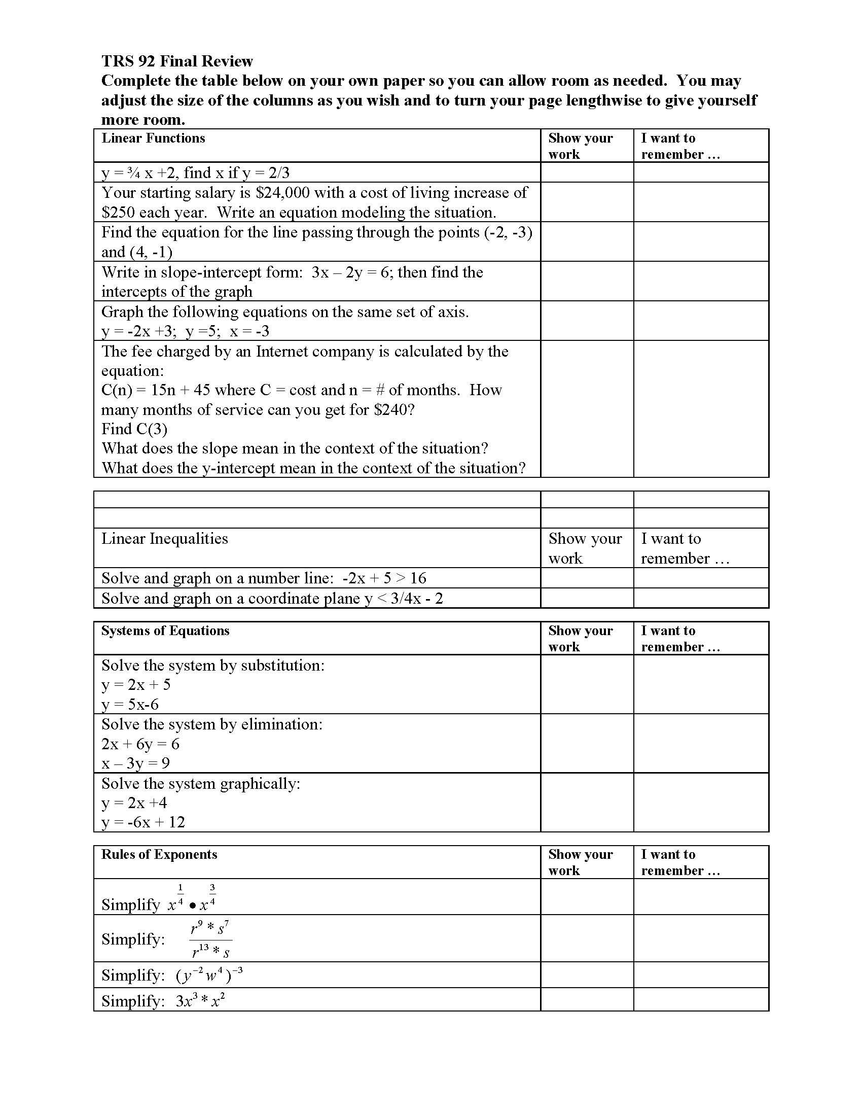 Intermediate Algebra