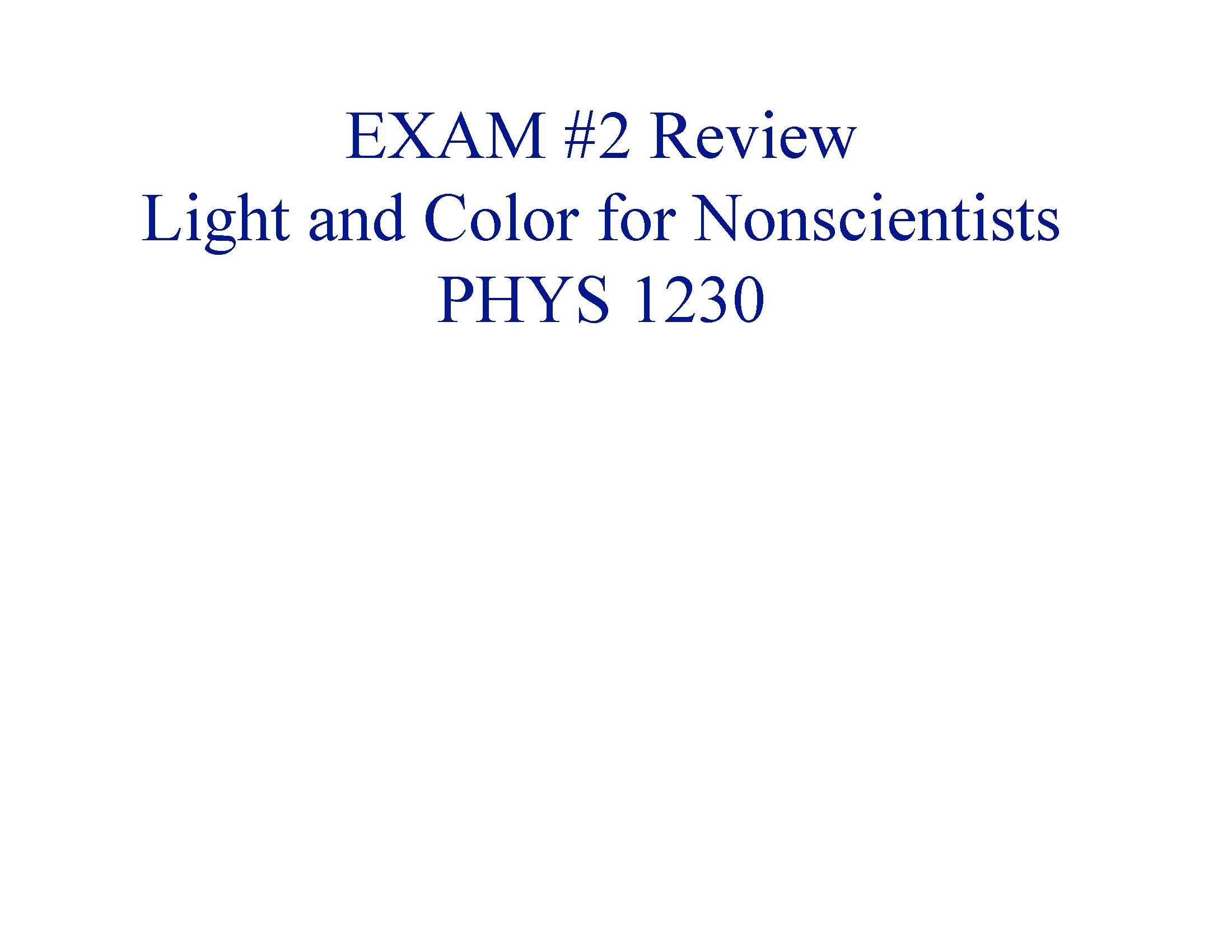 Light and Color for Nonscientists
