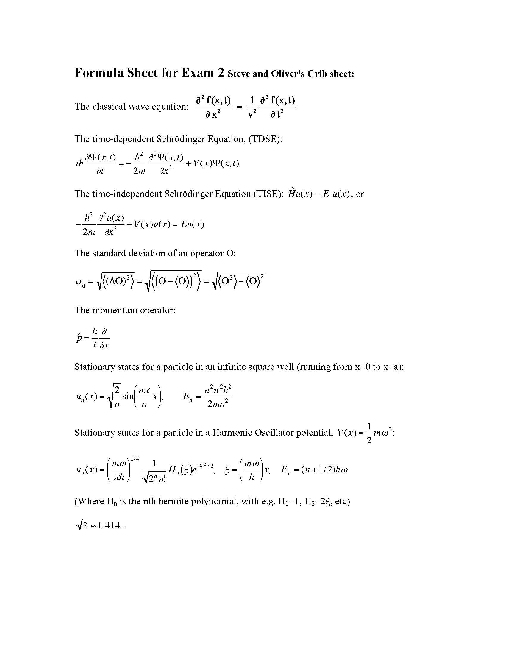 Quantum Mechanics and Atomic Physics 1