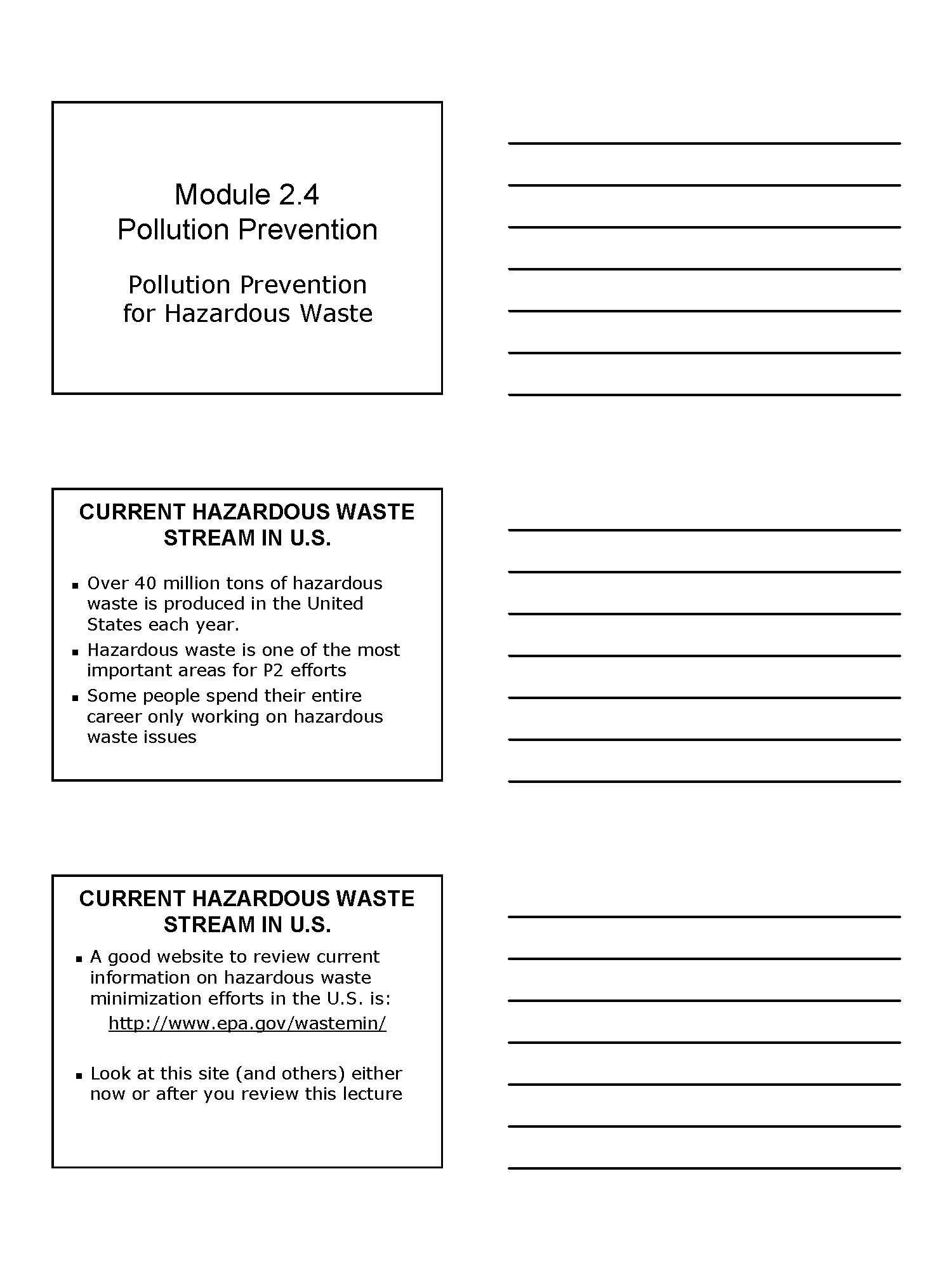 Pollution Prevention
