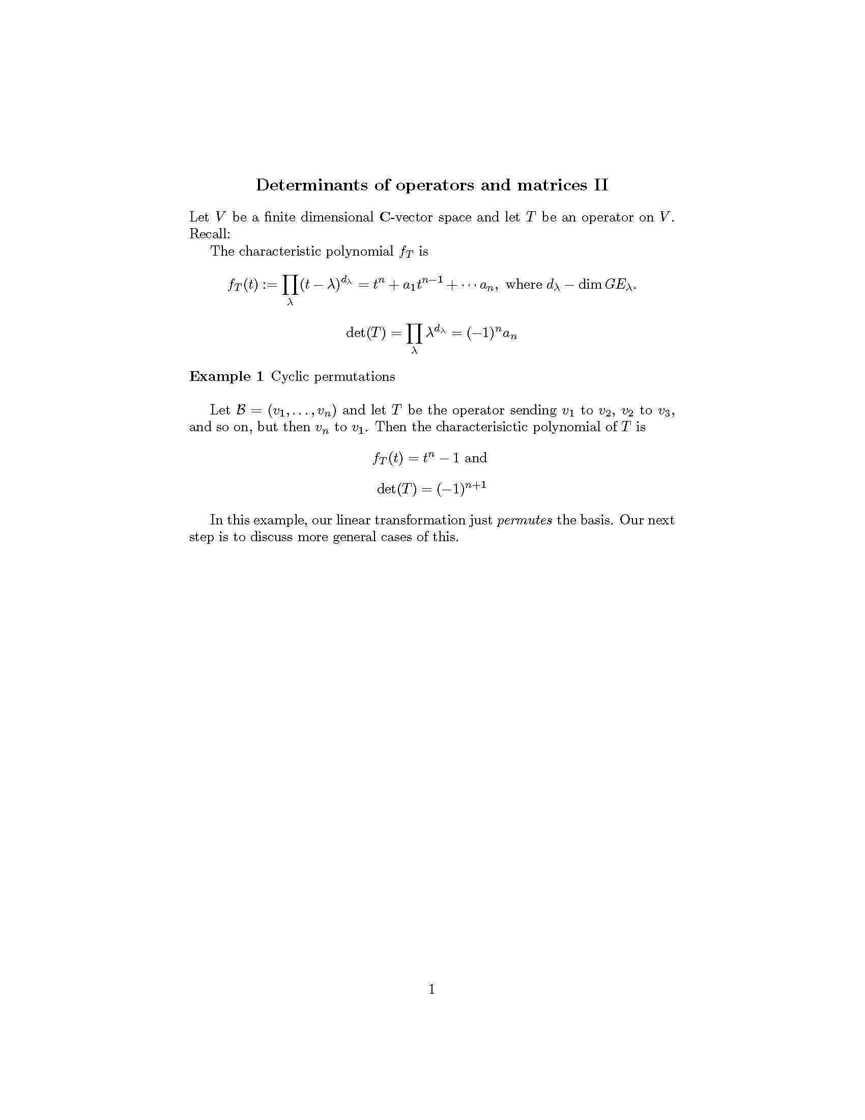 Linear Algebra
