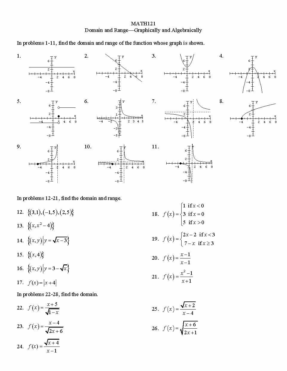 Precalculus I
