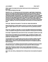 Law and Society Exam 1