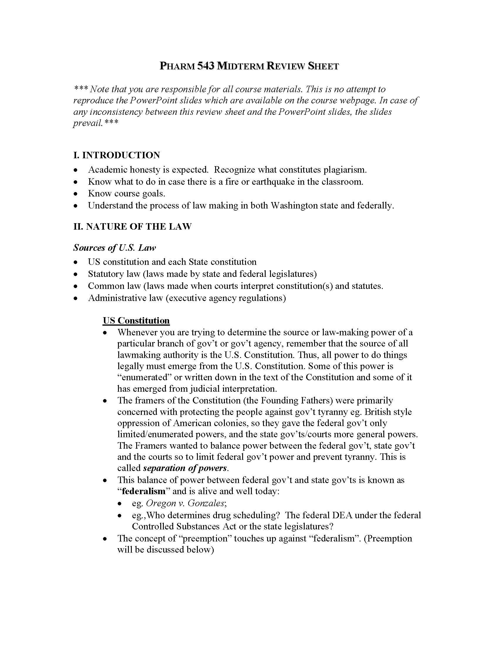 PHARM LAWS & ETHICS
