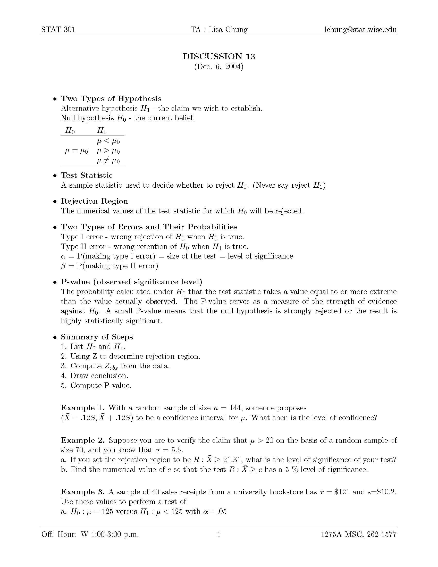 Introduction to Statistical Methods