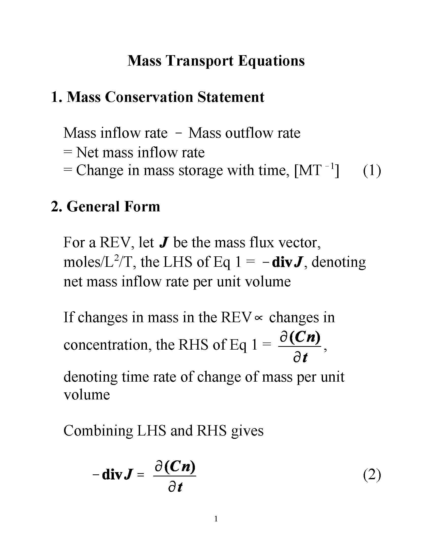 Groundwater Flow and Contaminant Transport