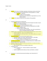 Statistics first  week of notes with example worksheet