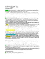 Sociology 1101--Ch 11