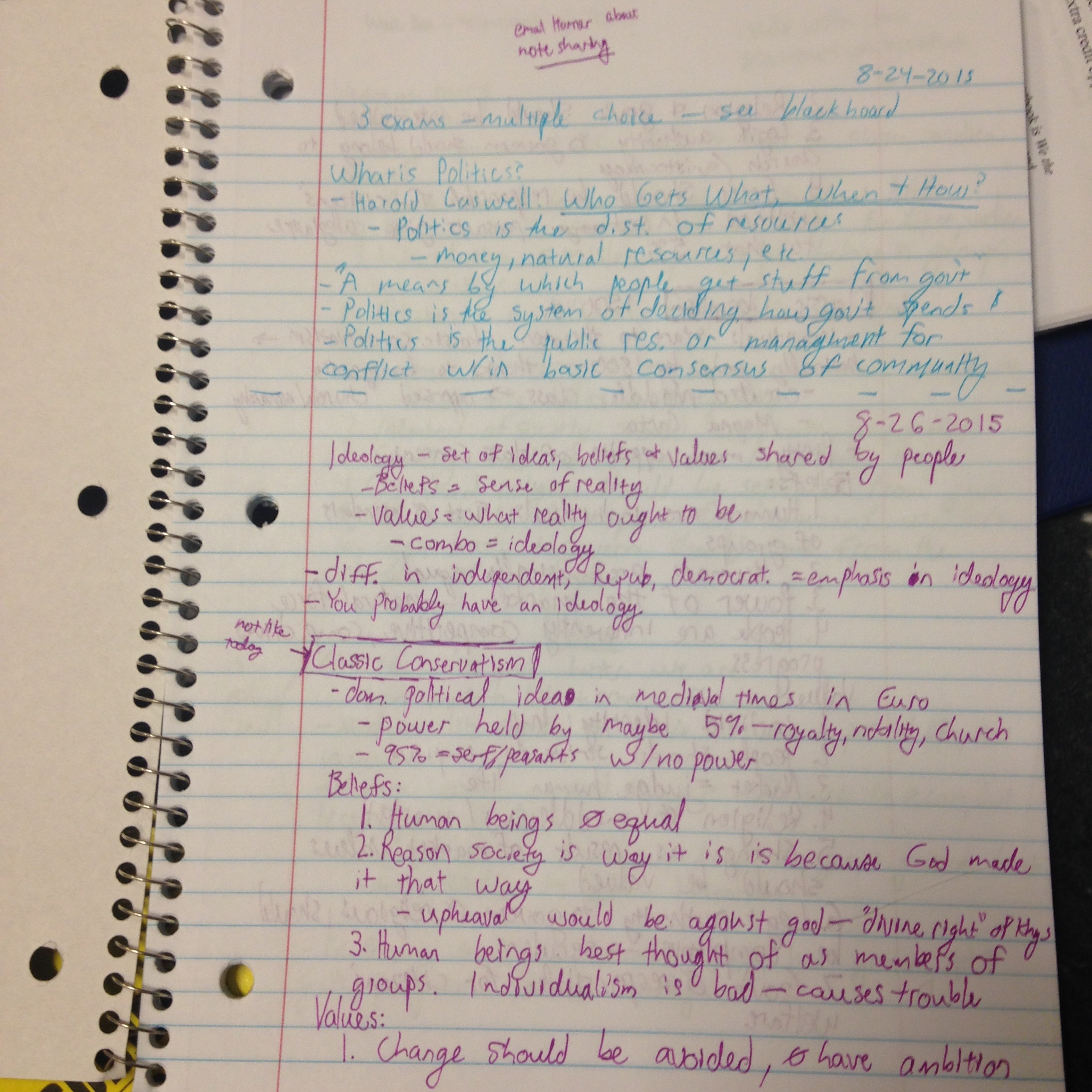 Week One of Notes
