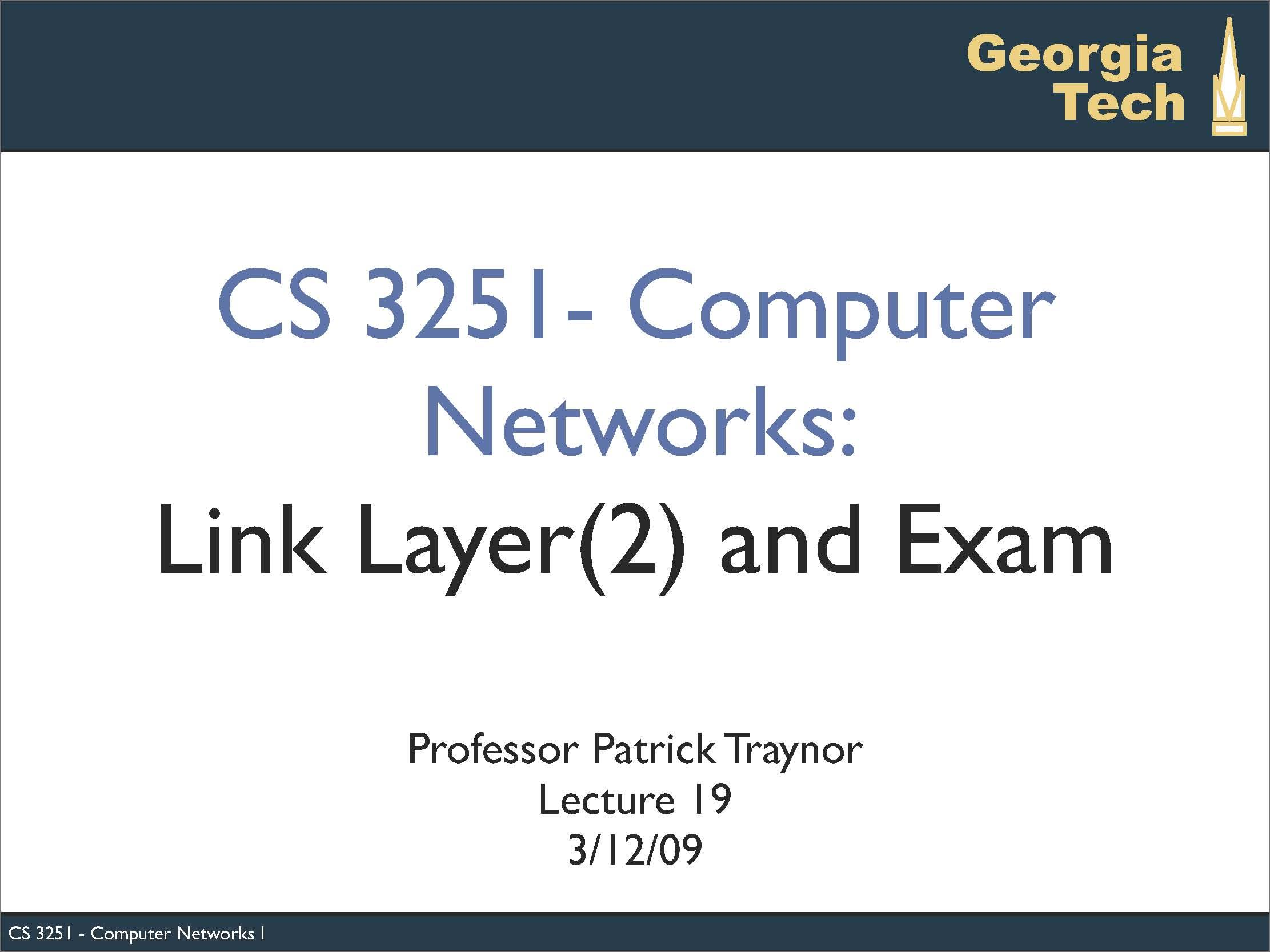 Computer Networking I