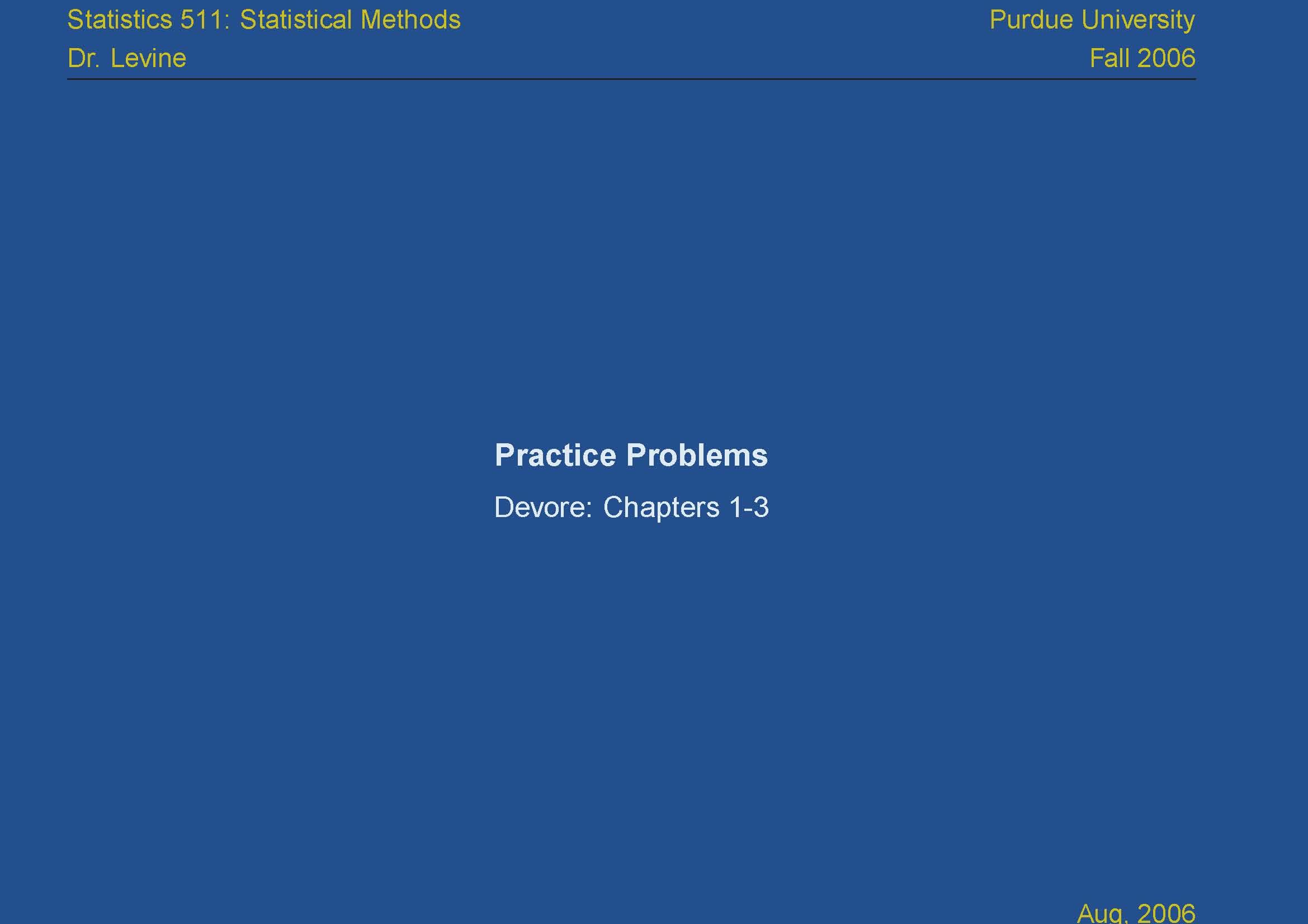 Statistical Methods