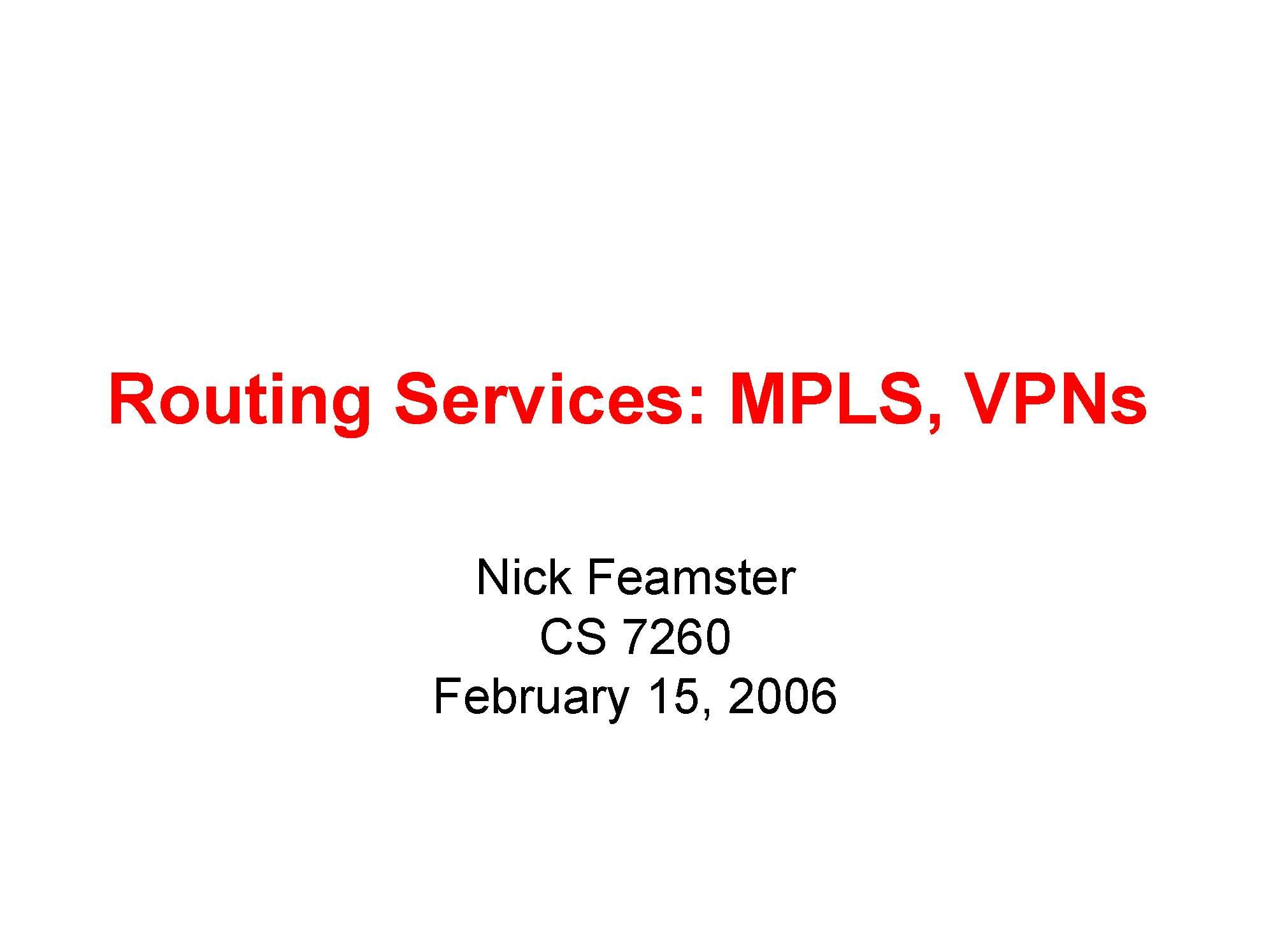 Internet Arch& Protocols