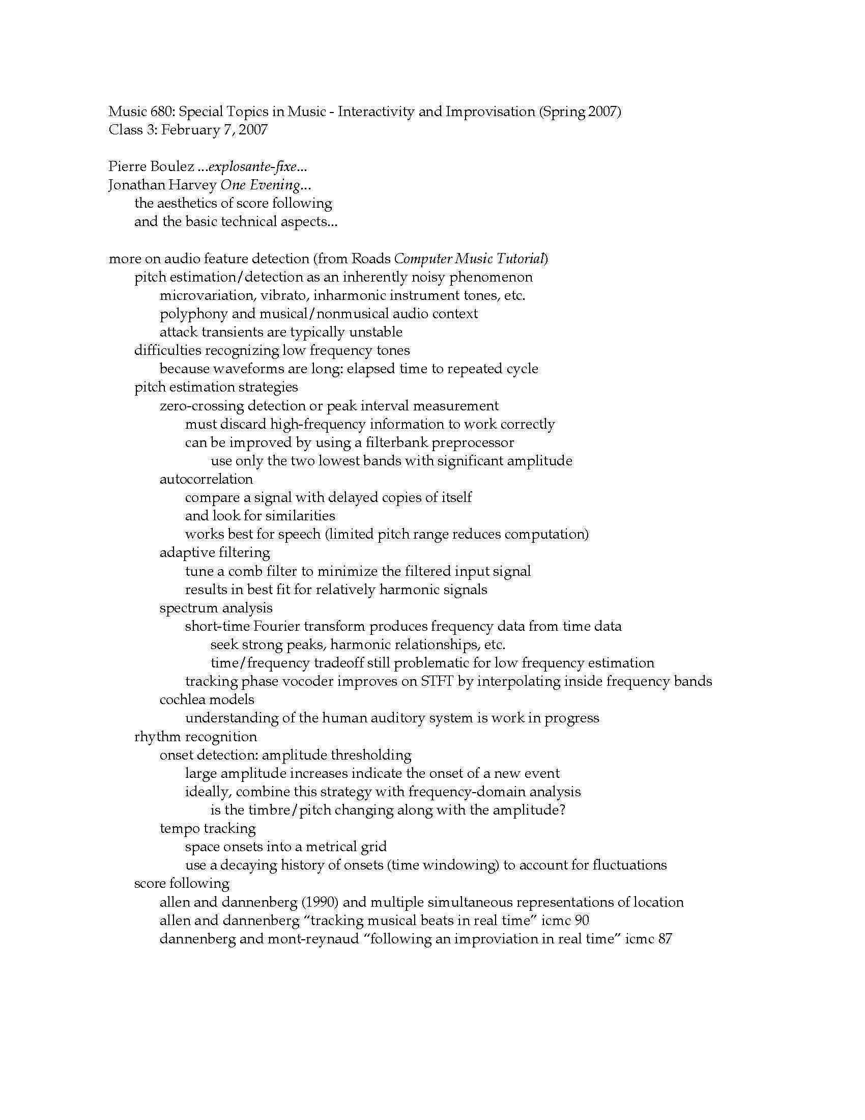 Special Studies in Music