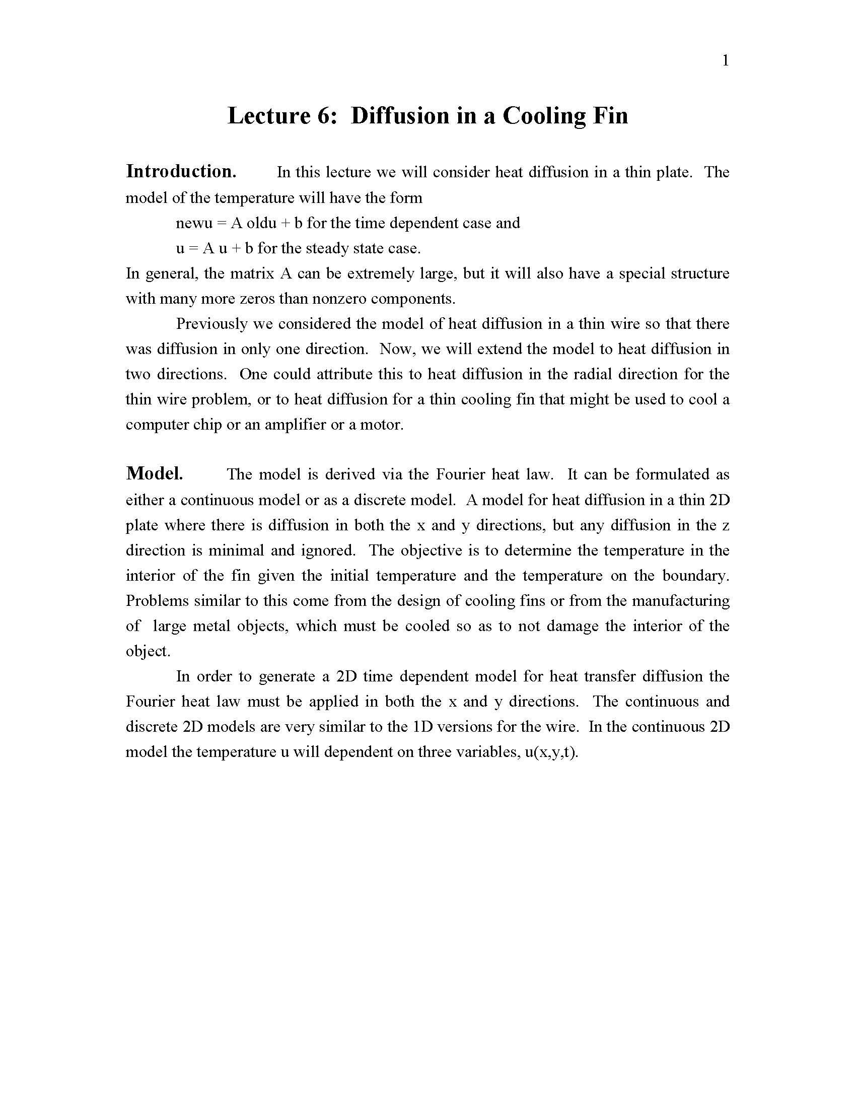 Introduction to Applied Mathematics