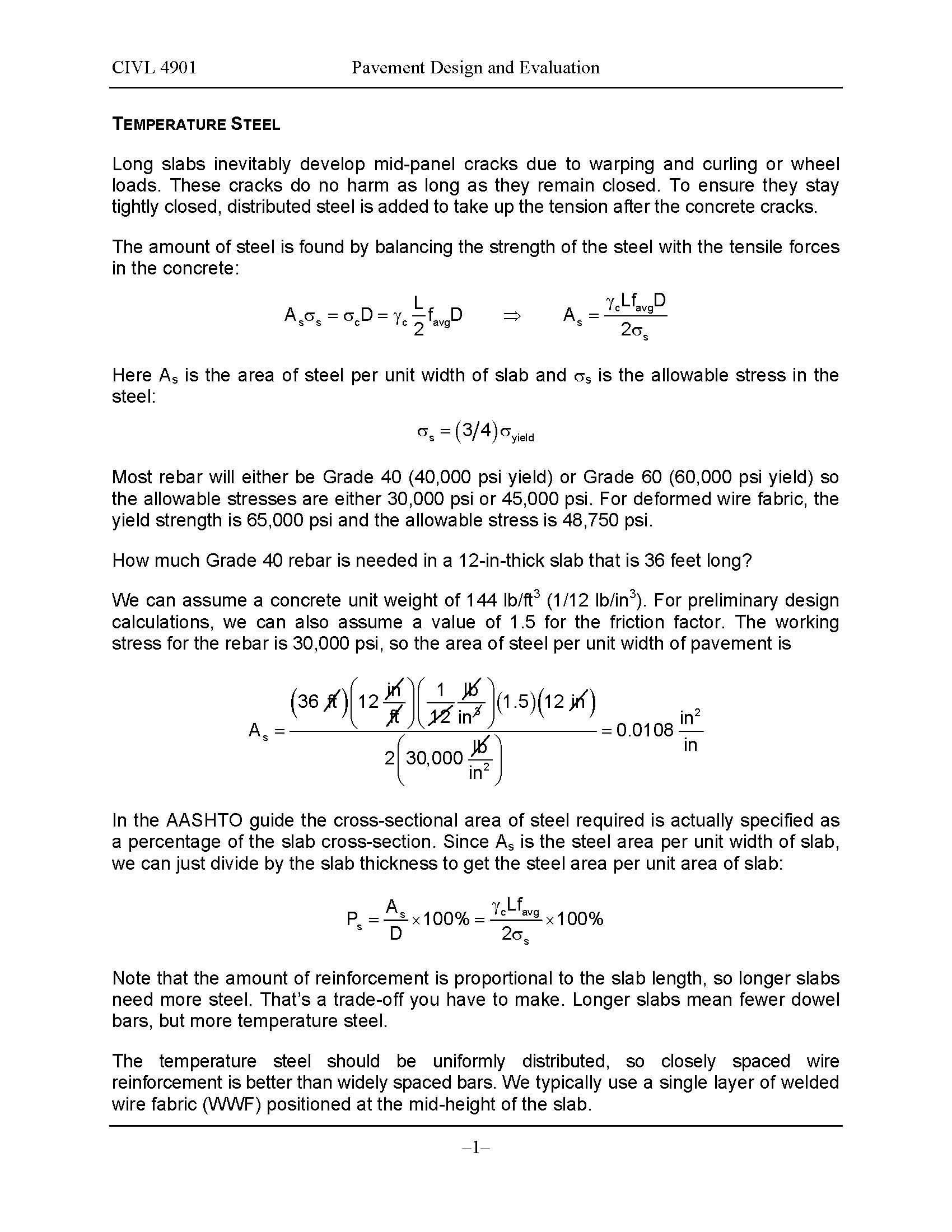 Pavement DesignEvaluation