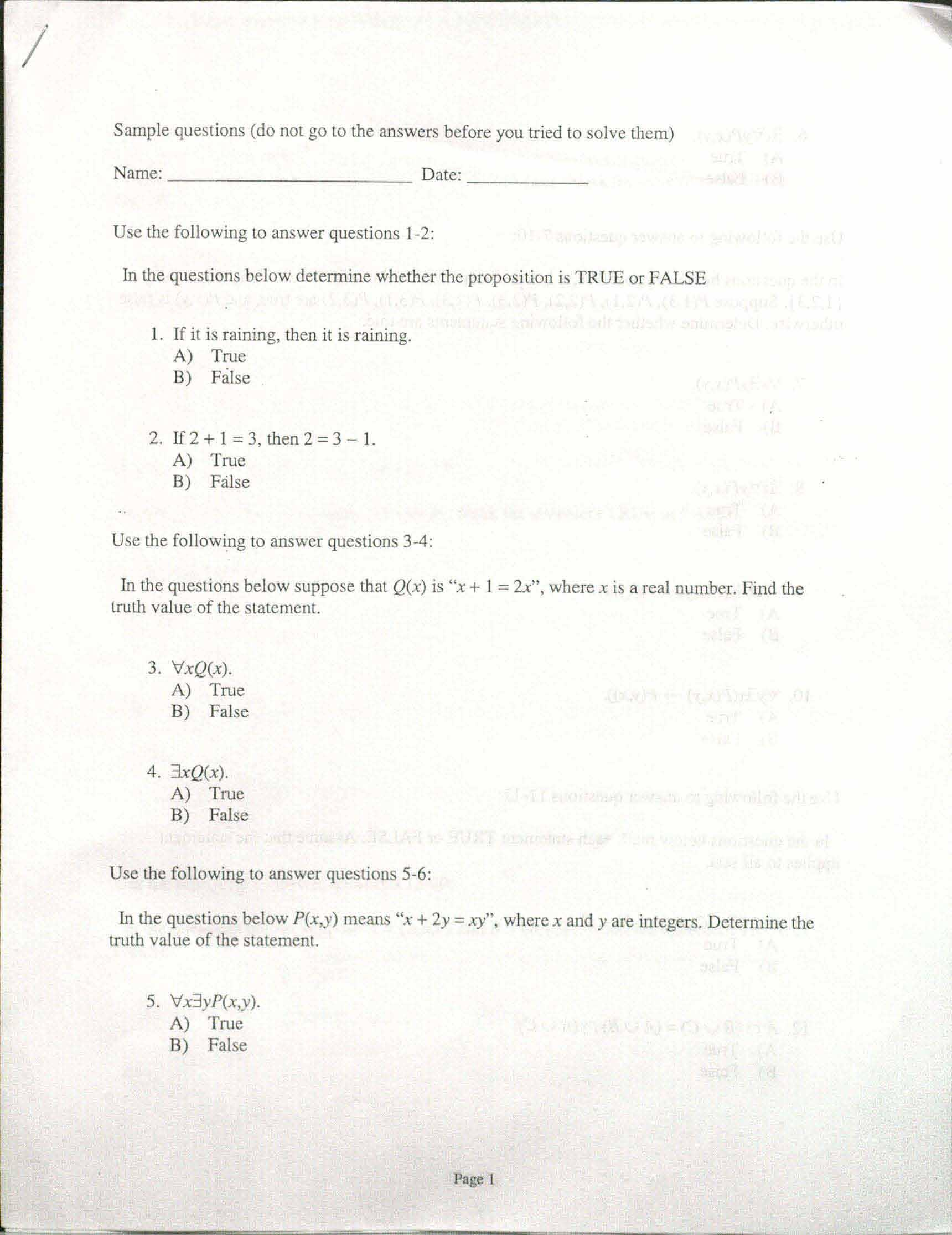 Discrete Math Structures