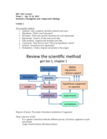 BSC 1011 Lecture Notes - Week 1: January 12-16, 2015