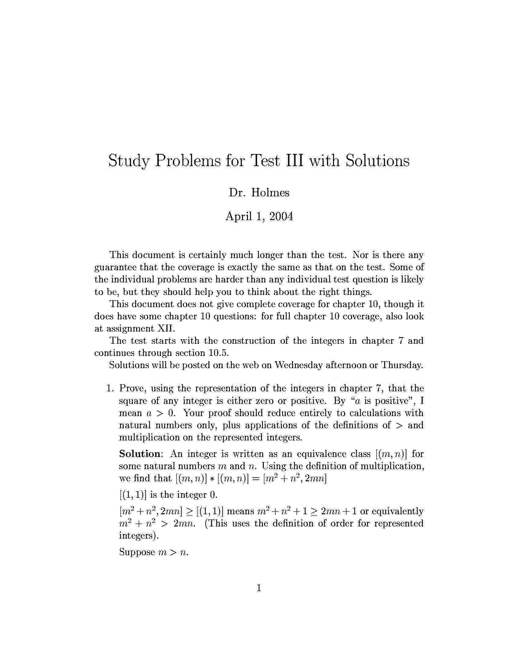 Discrete and Foundational Mathematics I