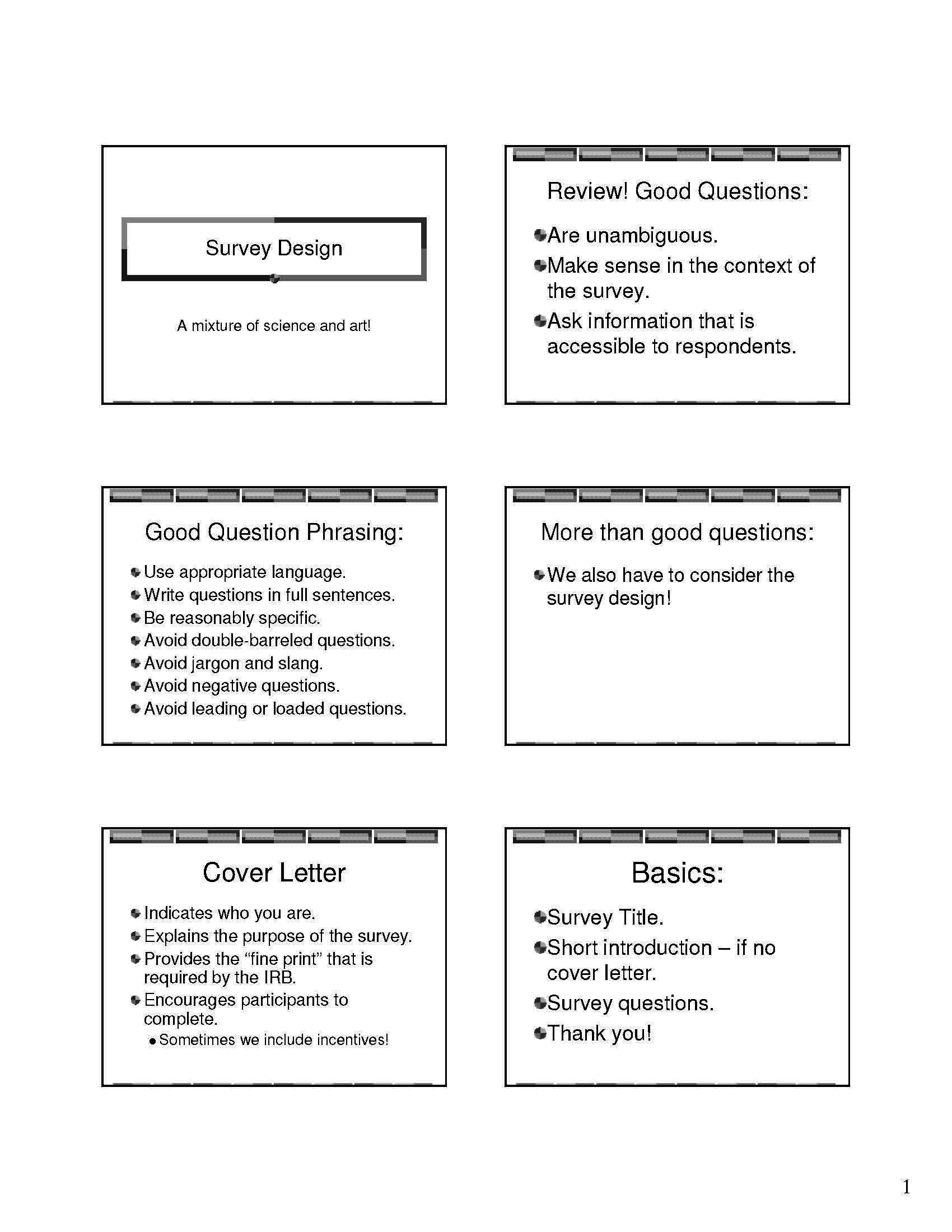 Quantitative Techniques in Sociology I