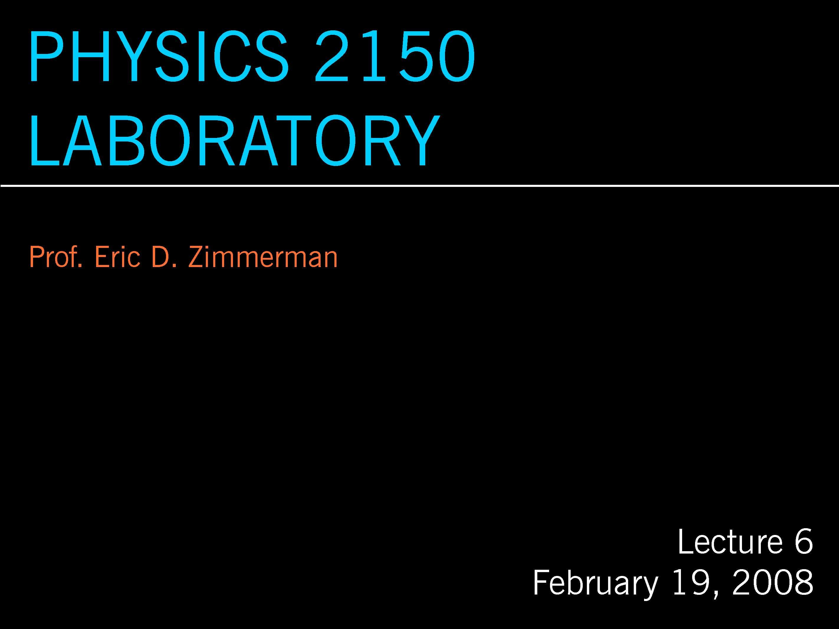 EXPERIMENTAL PHYSICS
