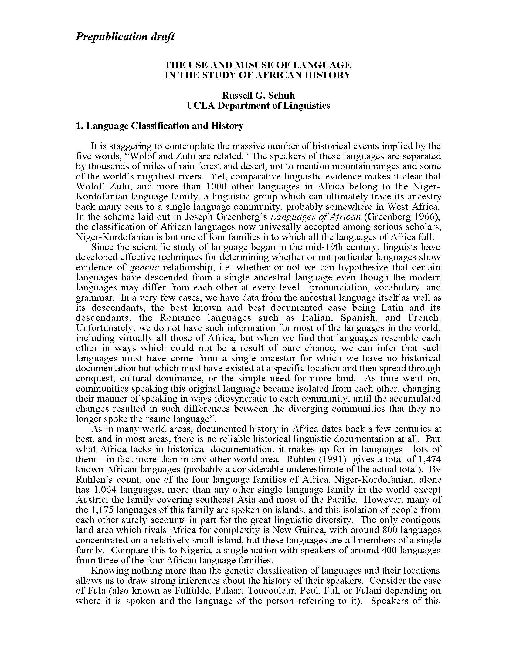 Introduction to Study of Language