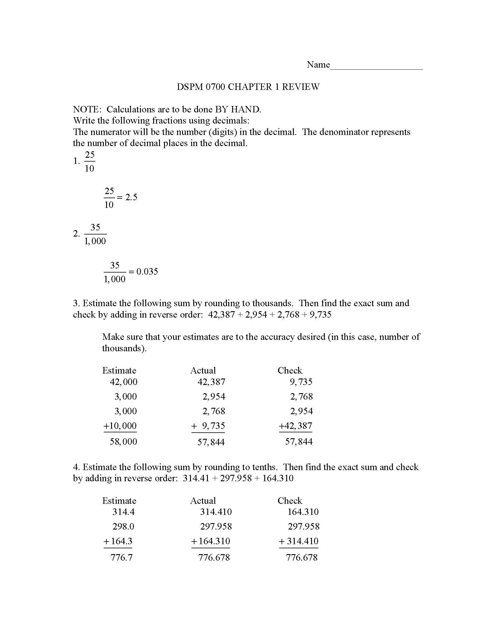 Basic Math