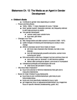 Blakemore Chapter 12 Notes