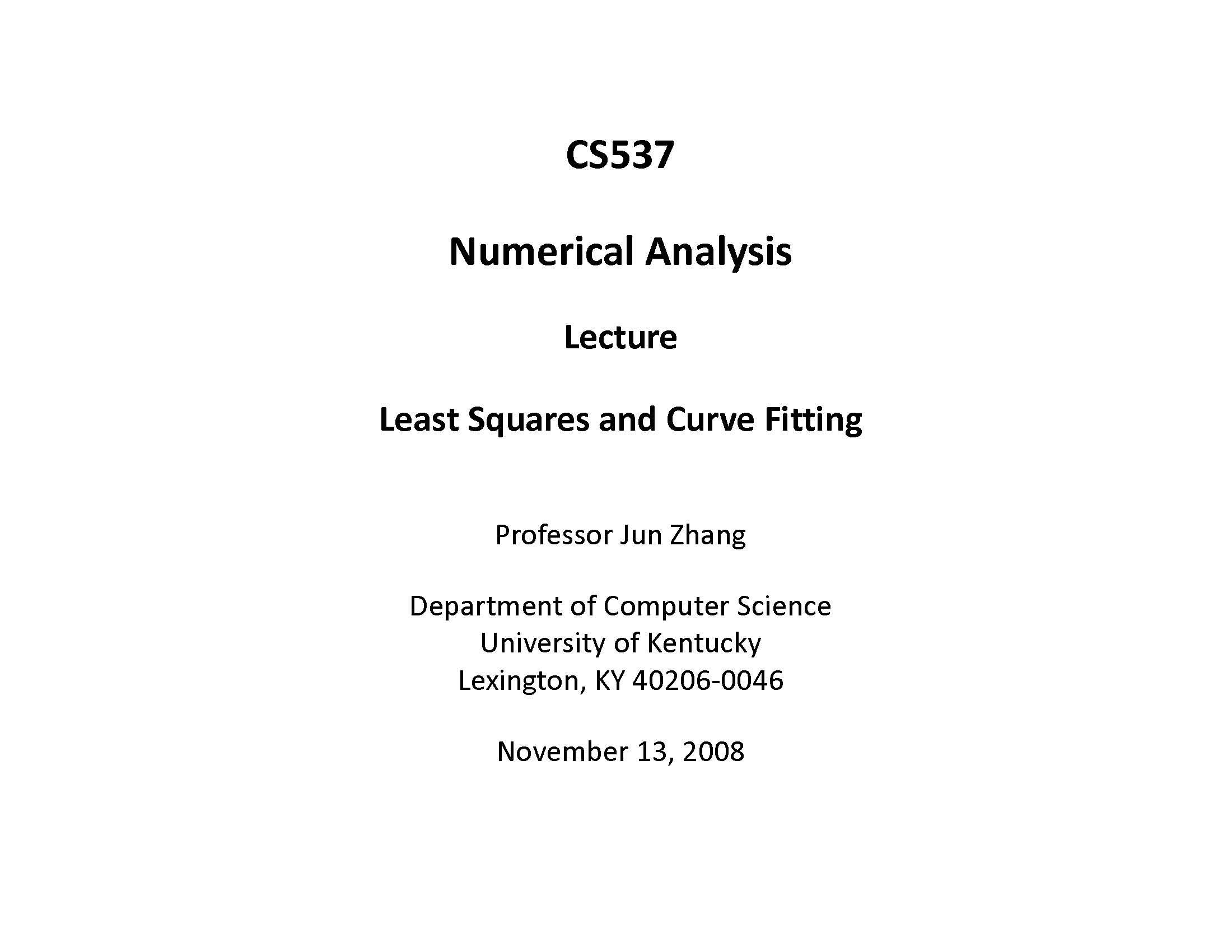 NUMERICAL ANALYSIS
