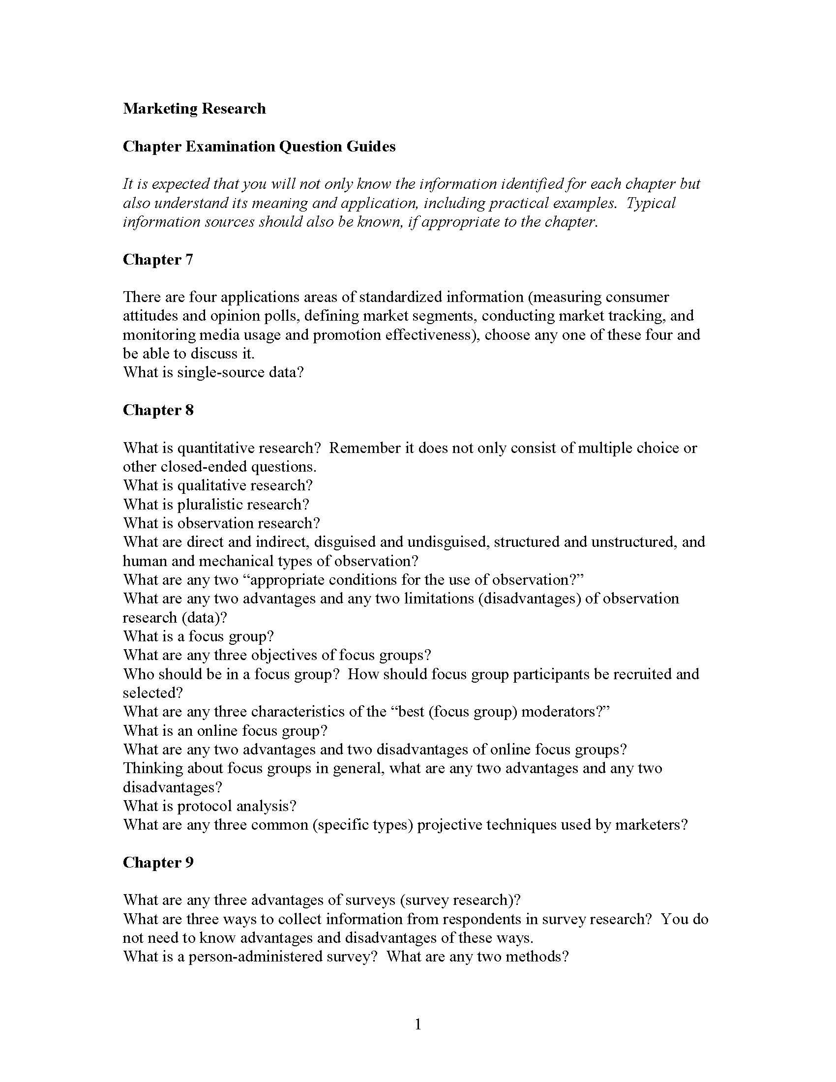 Marketing Research