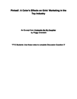 Pinked!: A Color's Effects on Girls' Marketing