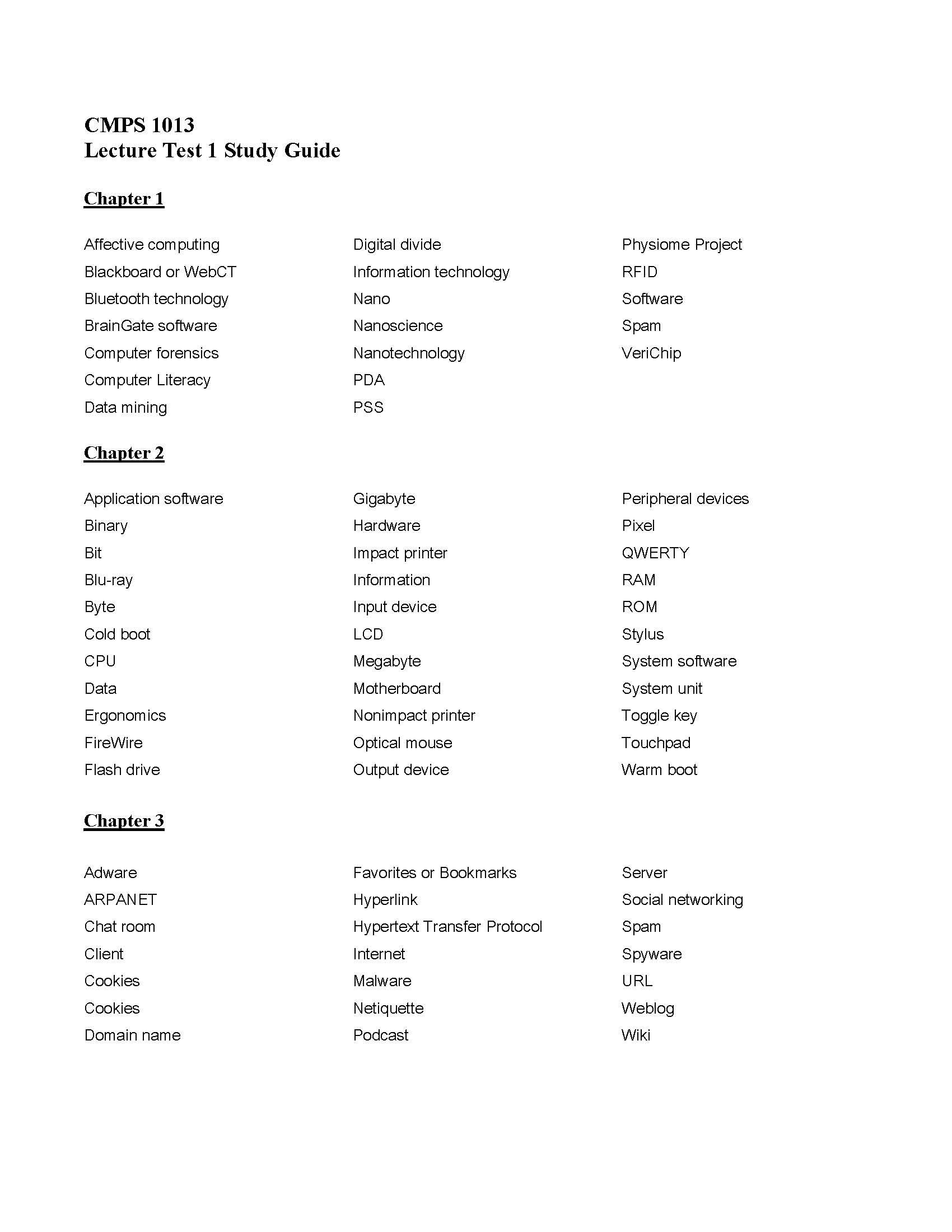 Comp Concepts & Applicatns Lab
