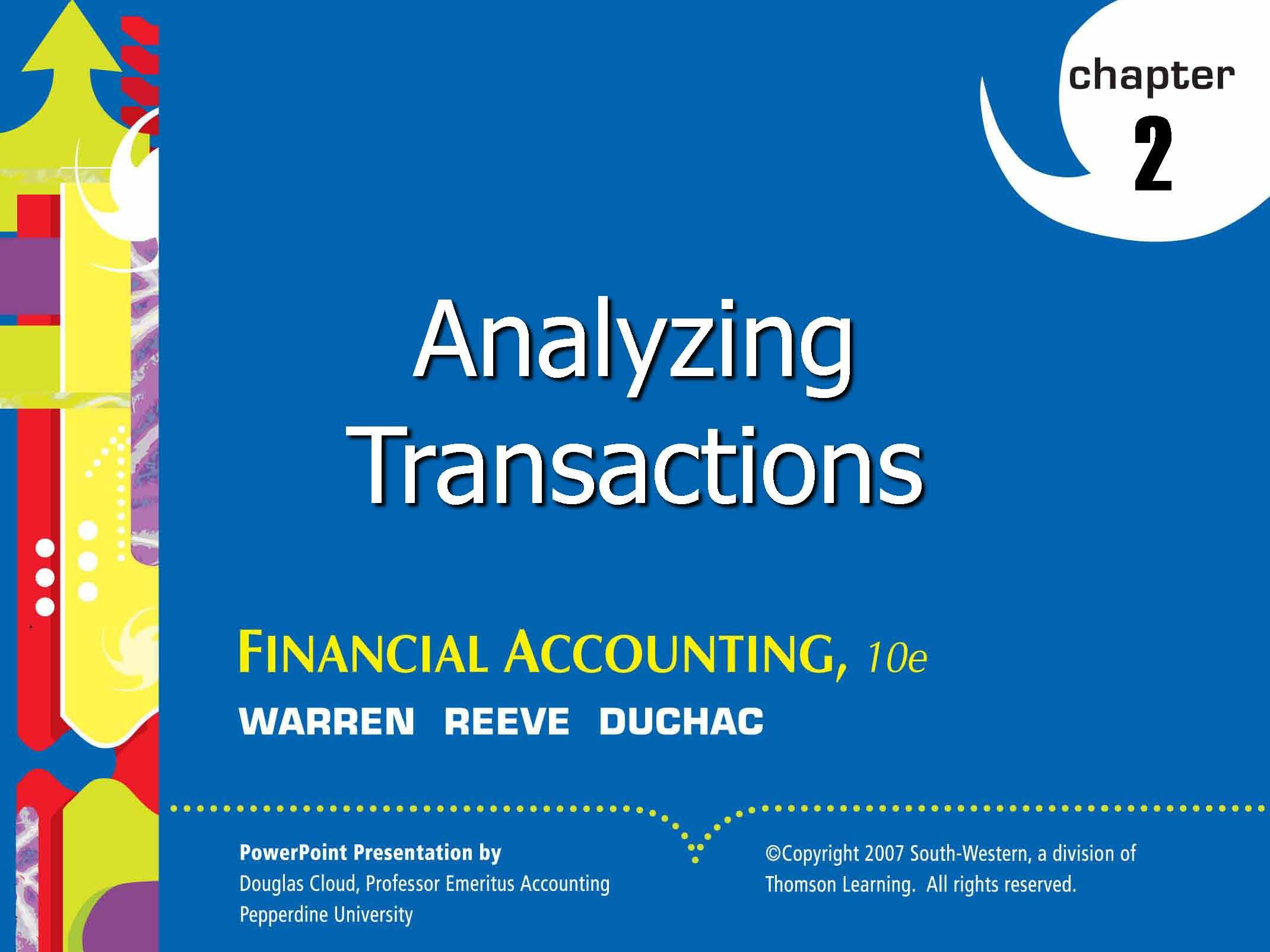 Principles of Accounting I