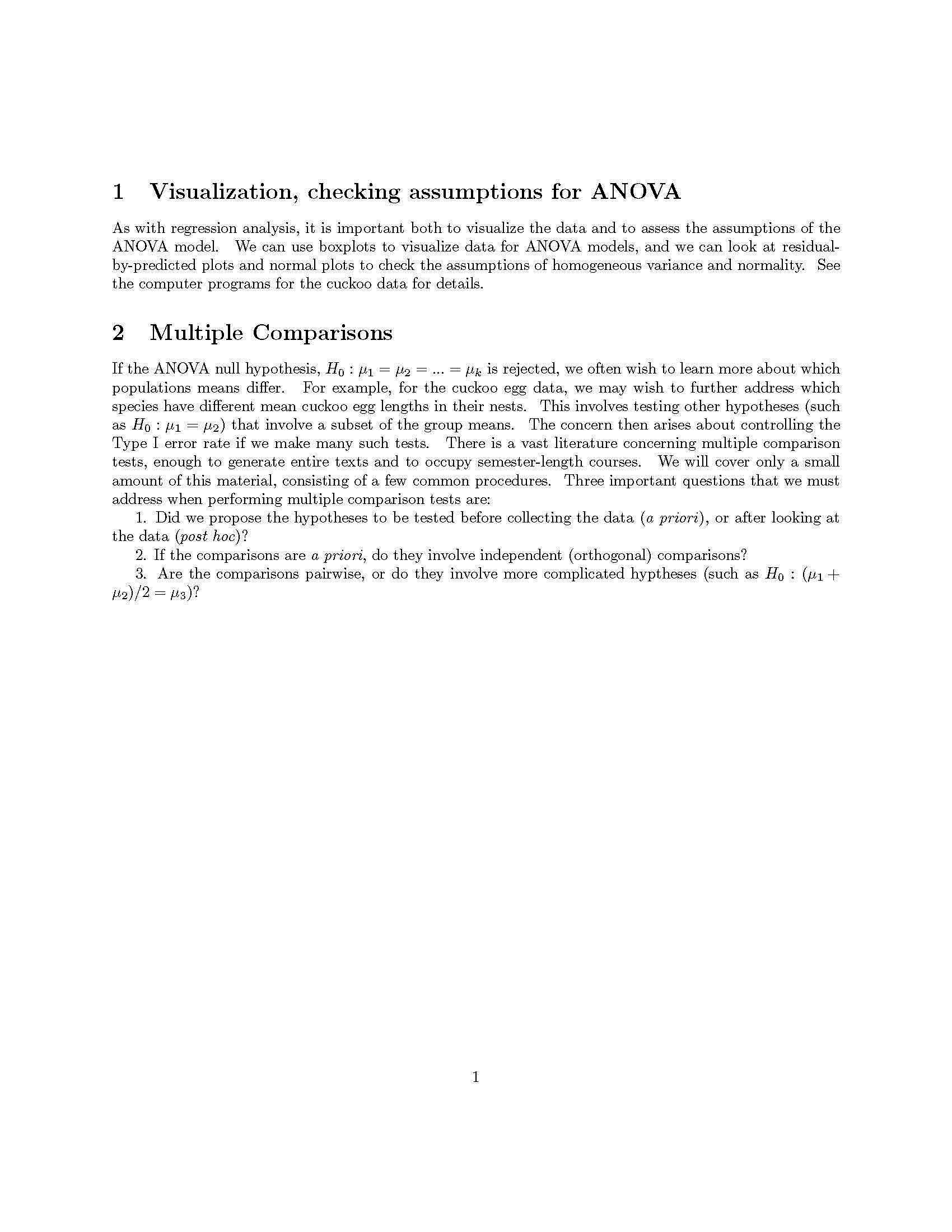 Statistical Analysis
