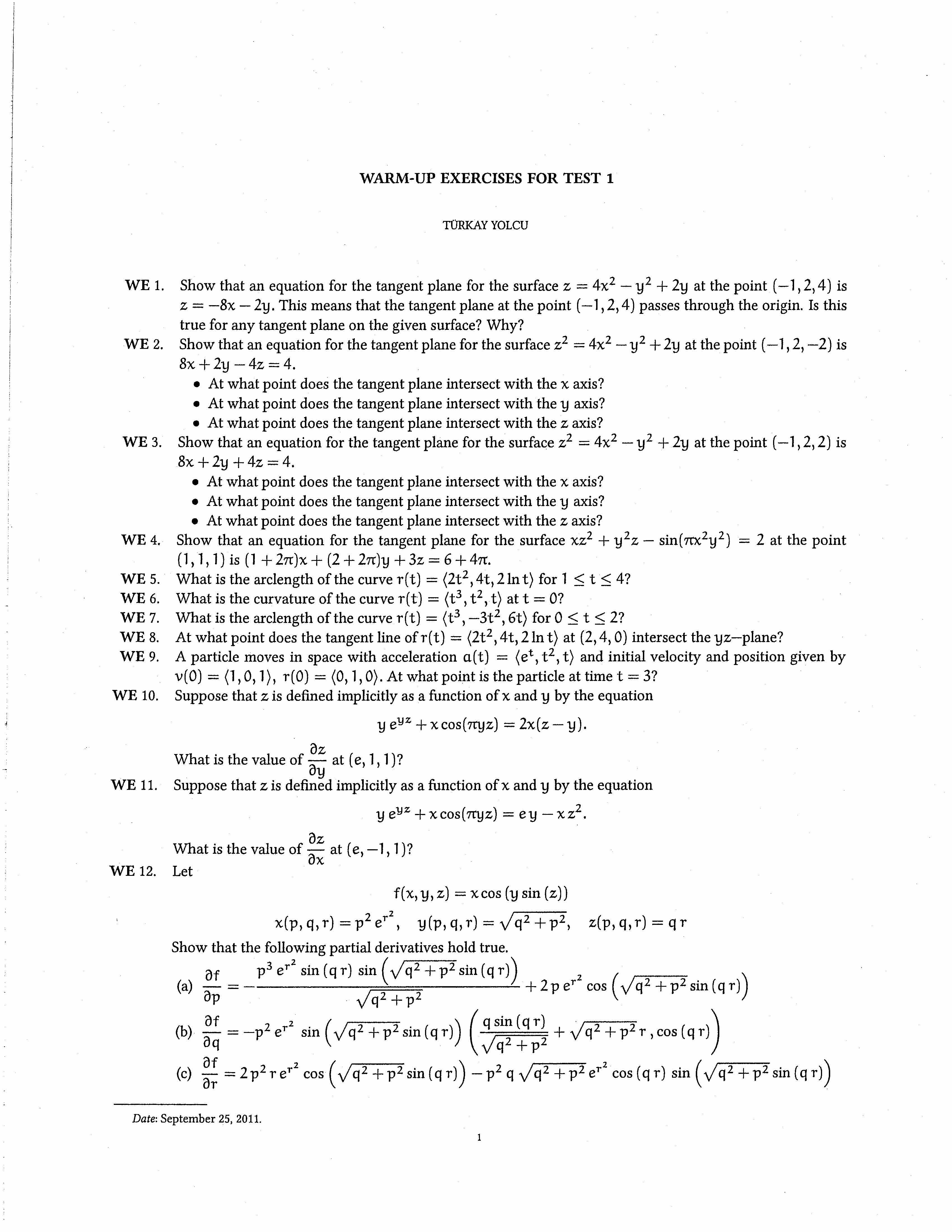 Multivariate Calculus