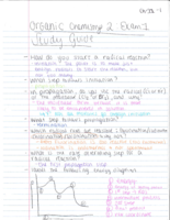 Organic Chemistry 2 - Exam 1 Study Guide Questions