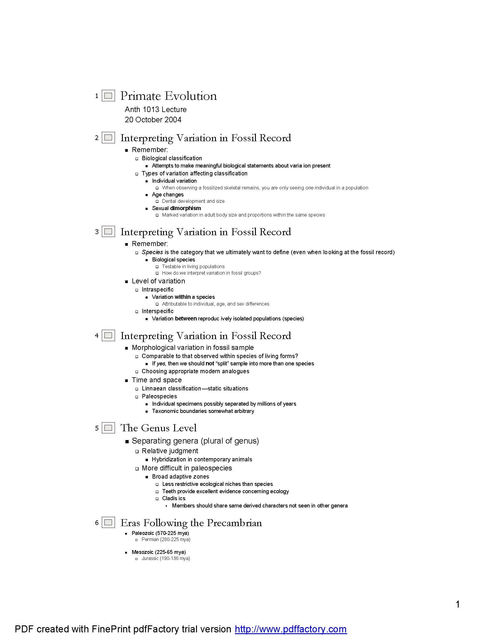 Intro Biological Anthropology