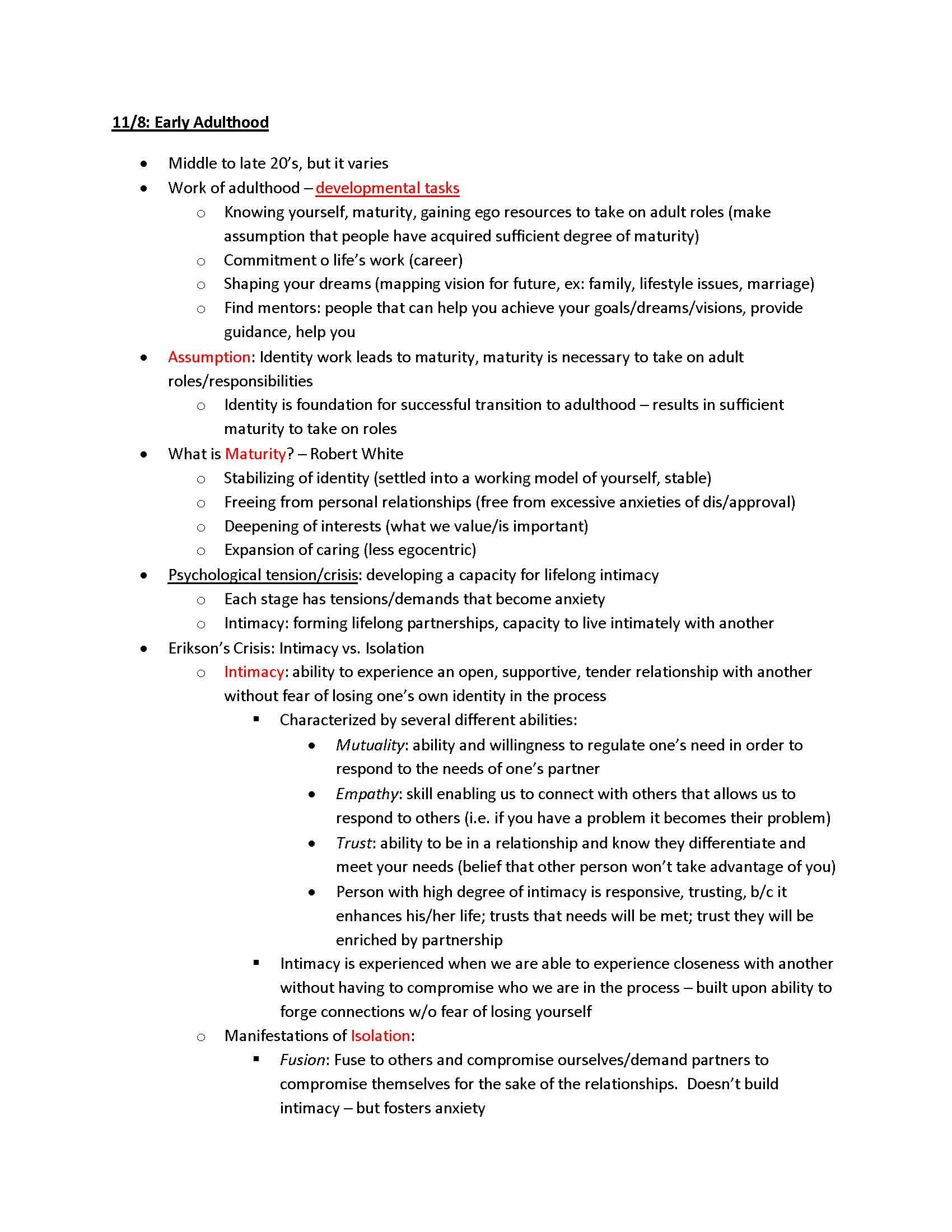 Individual and Family Development