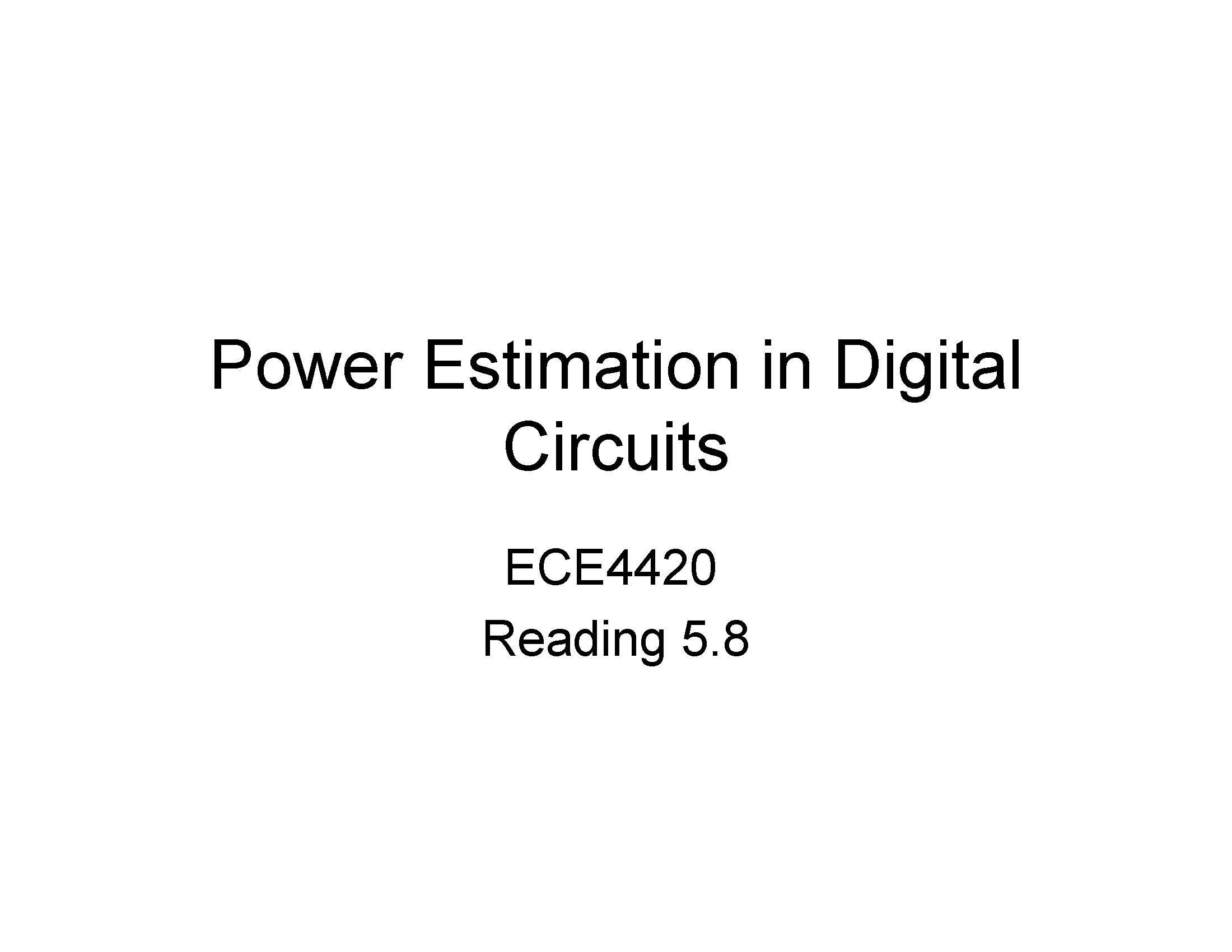 Digital Integ Circuits