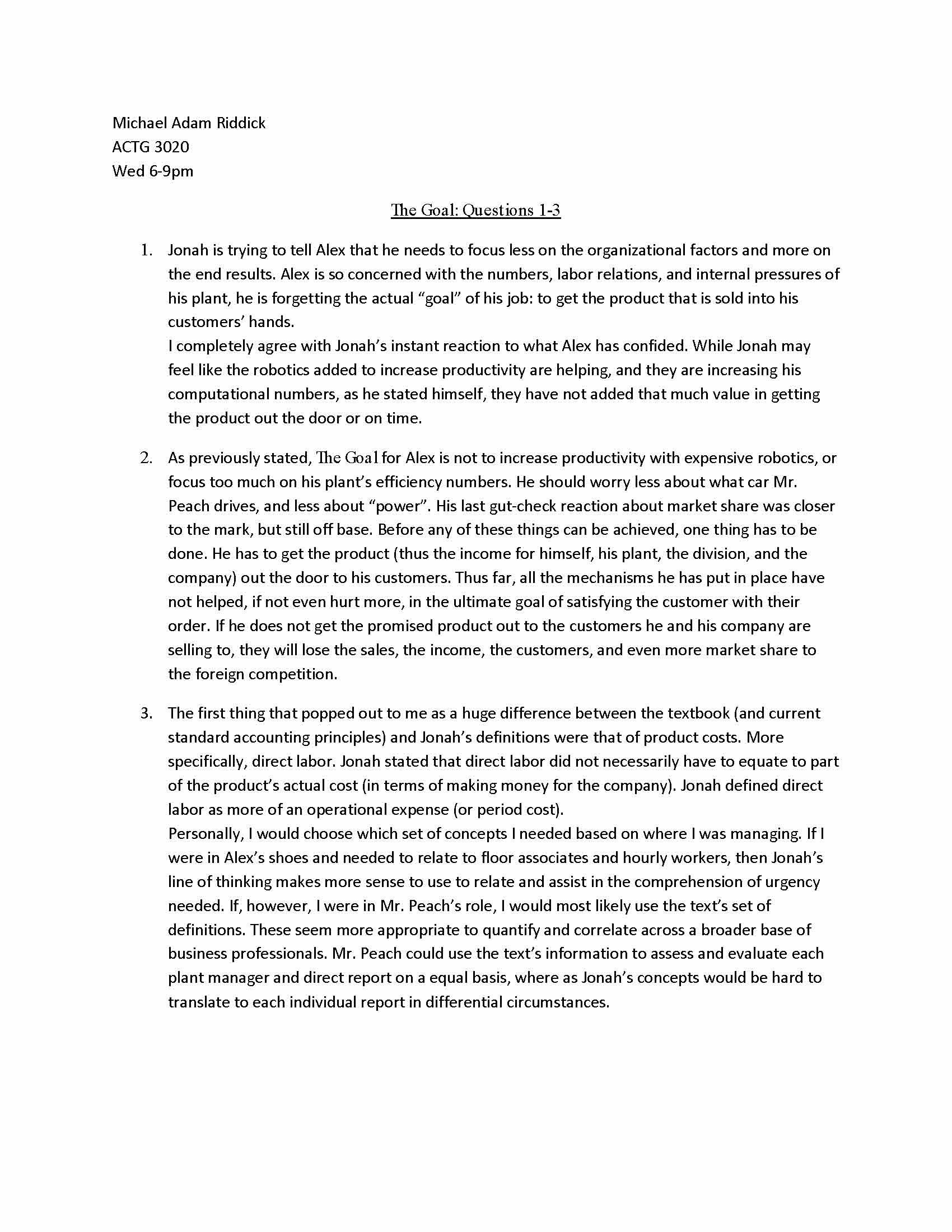 Managerial Accounting