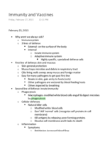 Immunity and Vaccines notes