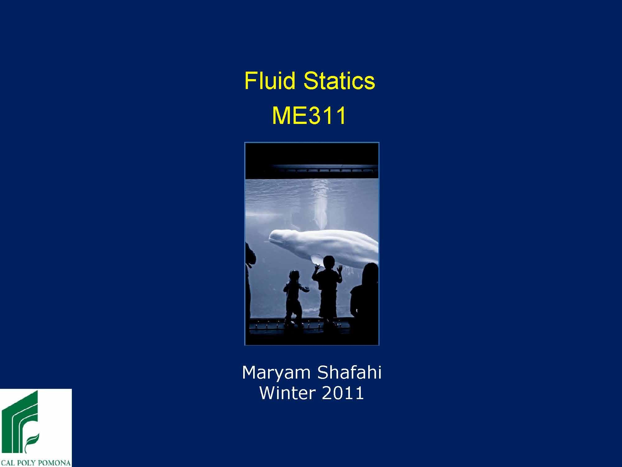 Fluid Mechanics I